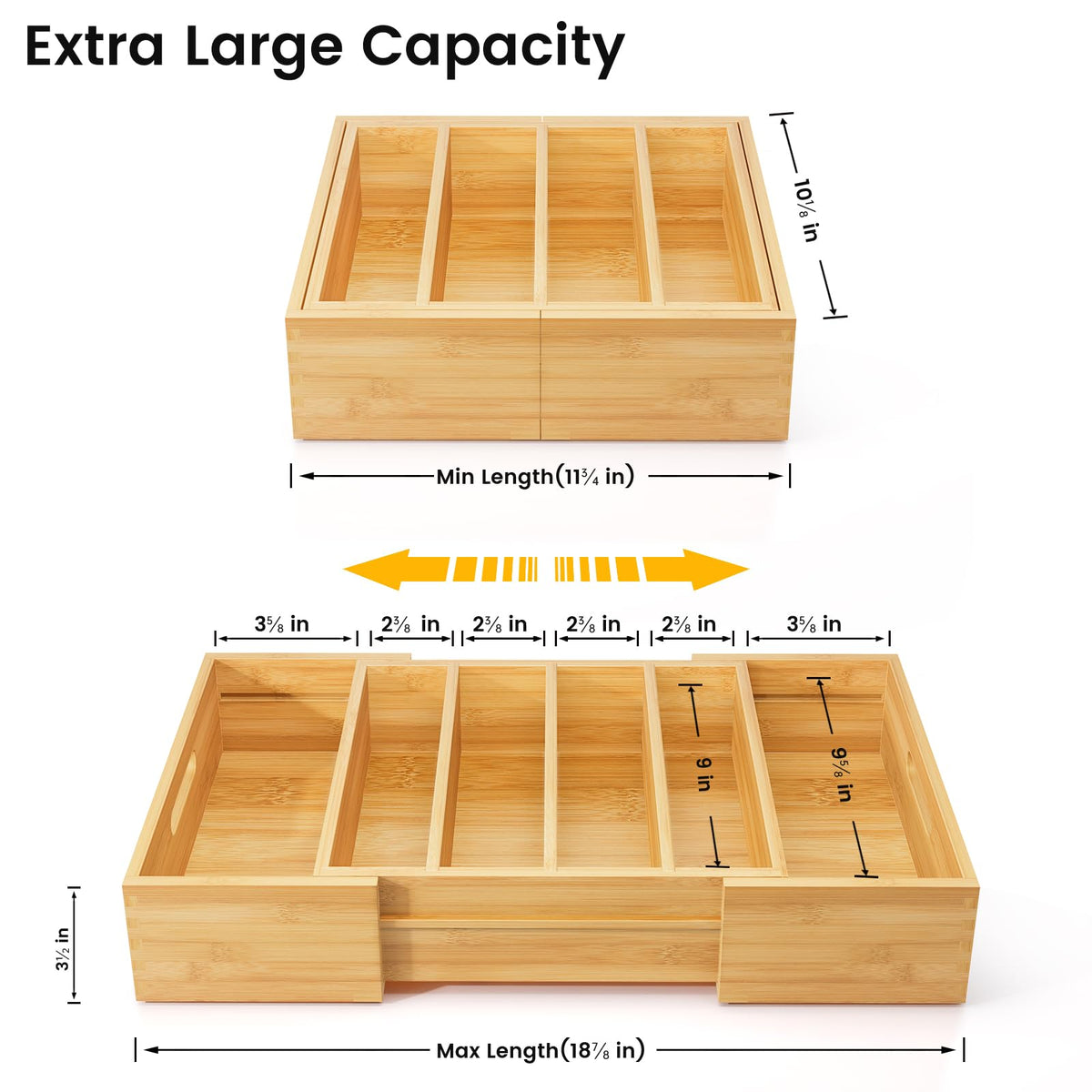 Kiasthome adjustable dividers create customizable compartments for lids and containers
