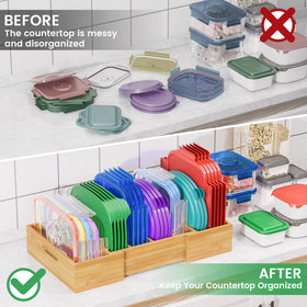 Kiasthome lid organizer suitable for pantry, drawer, and cabinet setups