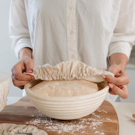 KIBAGA bread-proofing kitchen scene illustrates practical use during baking.