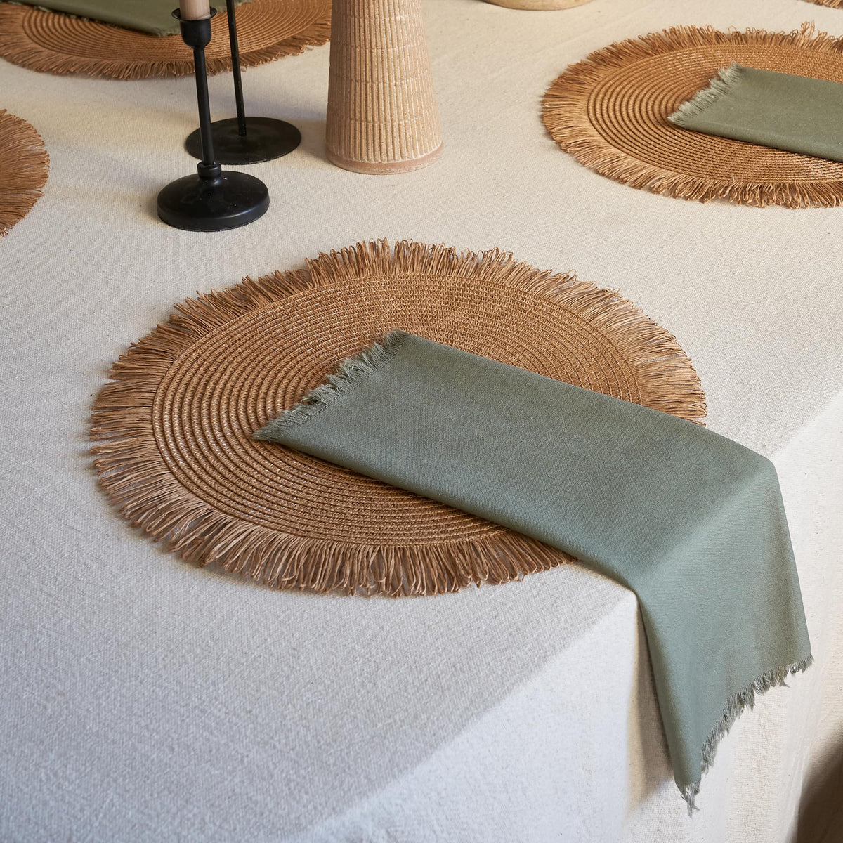 Easy-clean placemats by KIBAGA after a meal