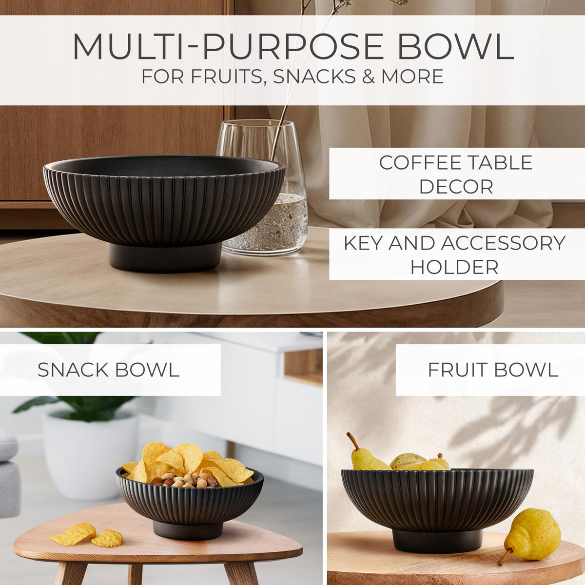 KIBAGA food-safe concrete bowl features a clear finish for daily use