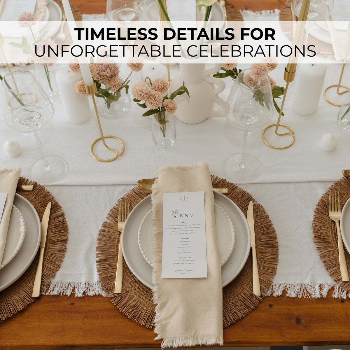 KIBAGA table setting for six demonstrates cohesive design and welcoming ambiance