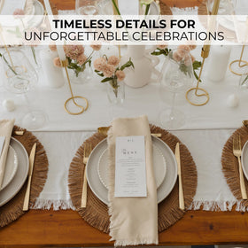 KIBAGA table setting for six demonstrates cohesive design and welcoming ambiance