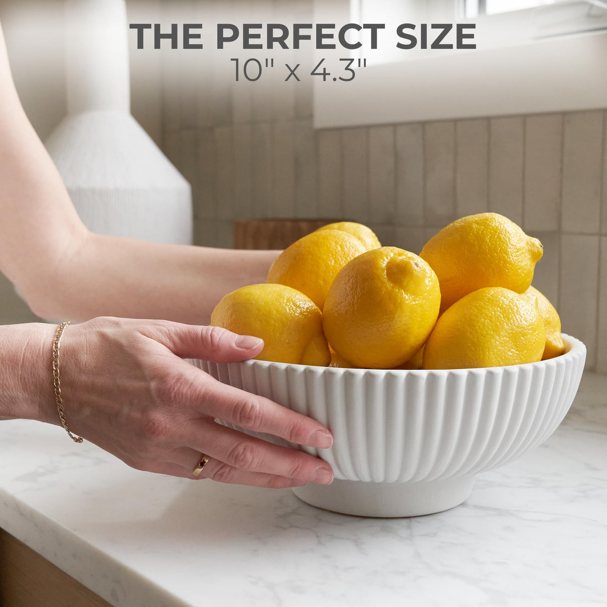 KIBAGA versatile decorative bowl holding fruit, veggies, or small trinkets with style.