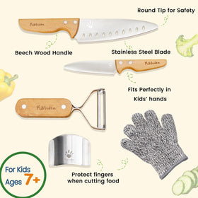 Kibbidea kids paring knife blunt tip for safe small cuts