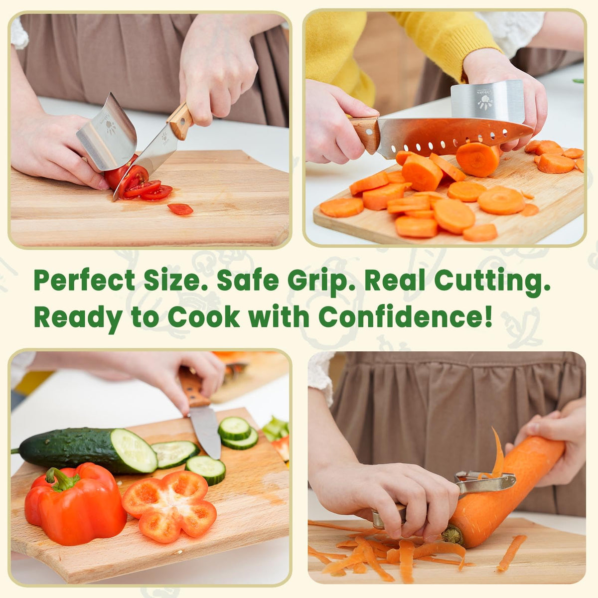 Kibbidea kids peeler stainless steel for smooth veggie prep