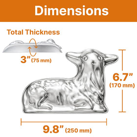 KIBS Group dual-sided lamb mold, complete 3D figure.