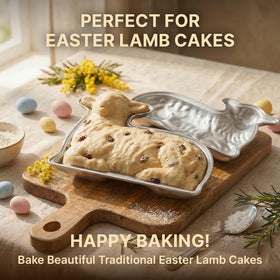 KIBS Group 9.8 x 6.7 inch lamb mold size for detailed cakes.