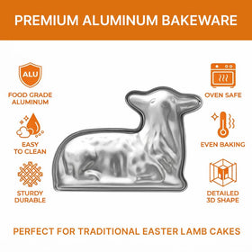 KIBS Group sturdy lamb mold designed for years of holiday baking.