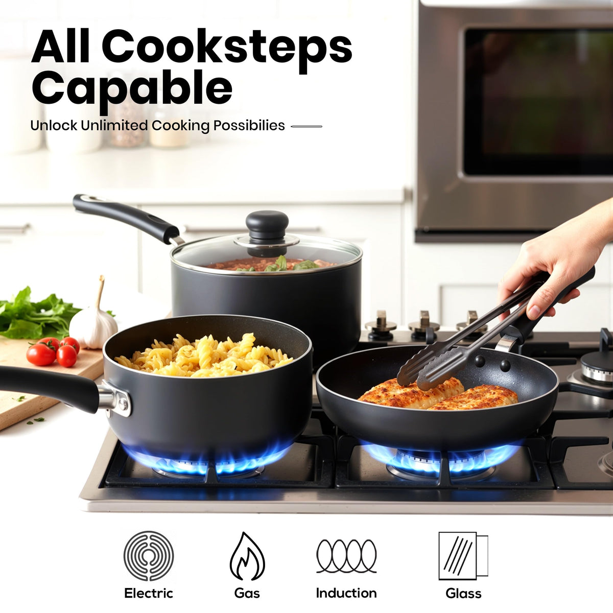 KICHLY 16cm saucepan with lid for simmered sauces.
