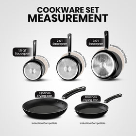 KICHLY 20cm frying pan heats evenly for quick sauté.