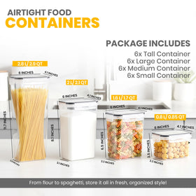 KICHLY airtight large container 2.0L ideal for pasta and flour storage.