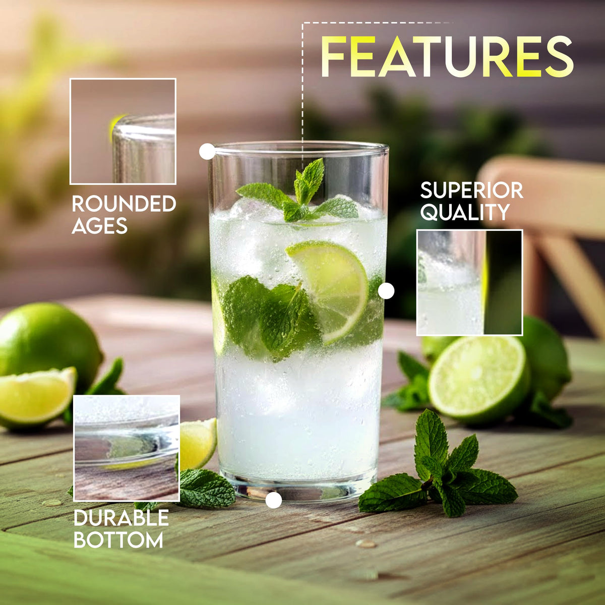 KICHLY BPA-free plastic cups ideal for smoothies, water, and cold drinks.