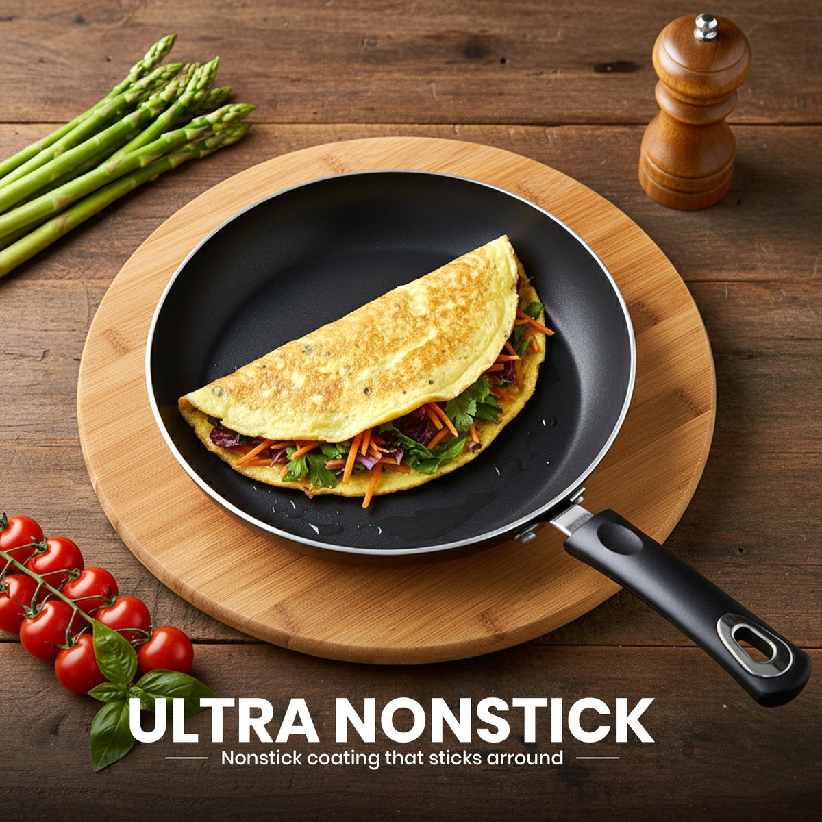 KICHLY induction-compatible pots and pans for versatile cooking.