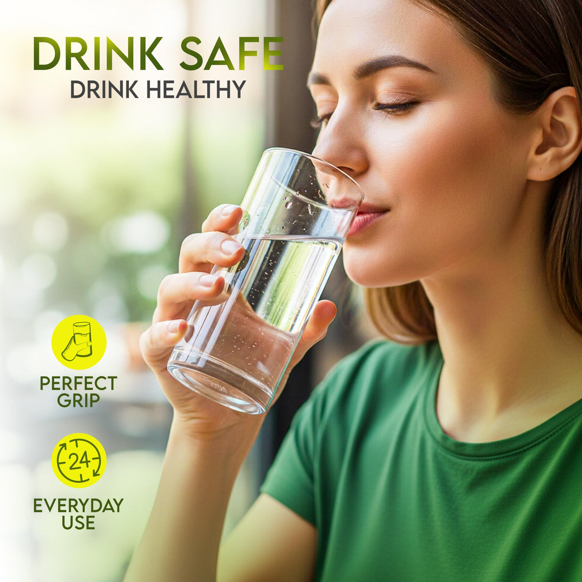 KICHLY kid-friendly tumbler with smooth edge for safe sipping.
