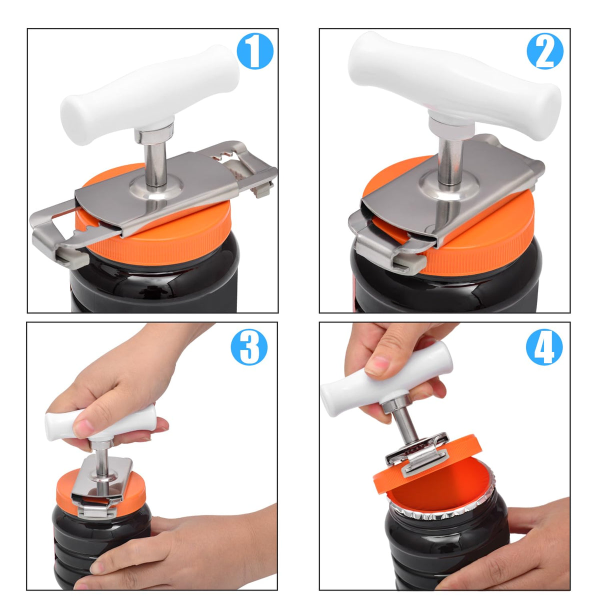 Kichwit arthritis-friendly bottle opener helps seniors open jars safely.