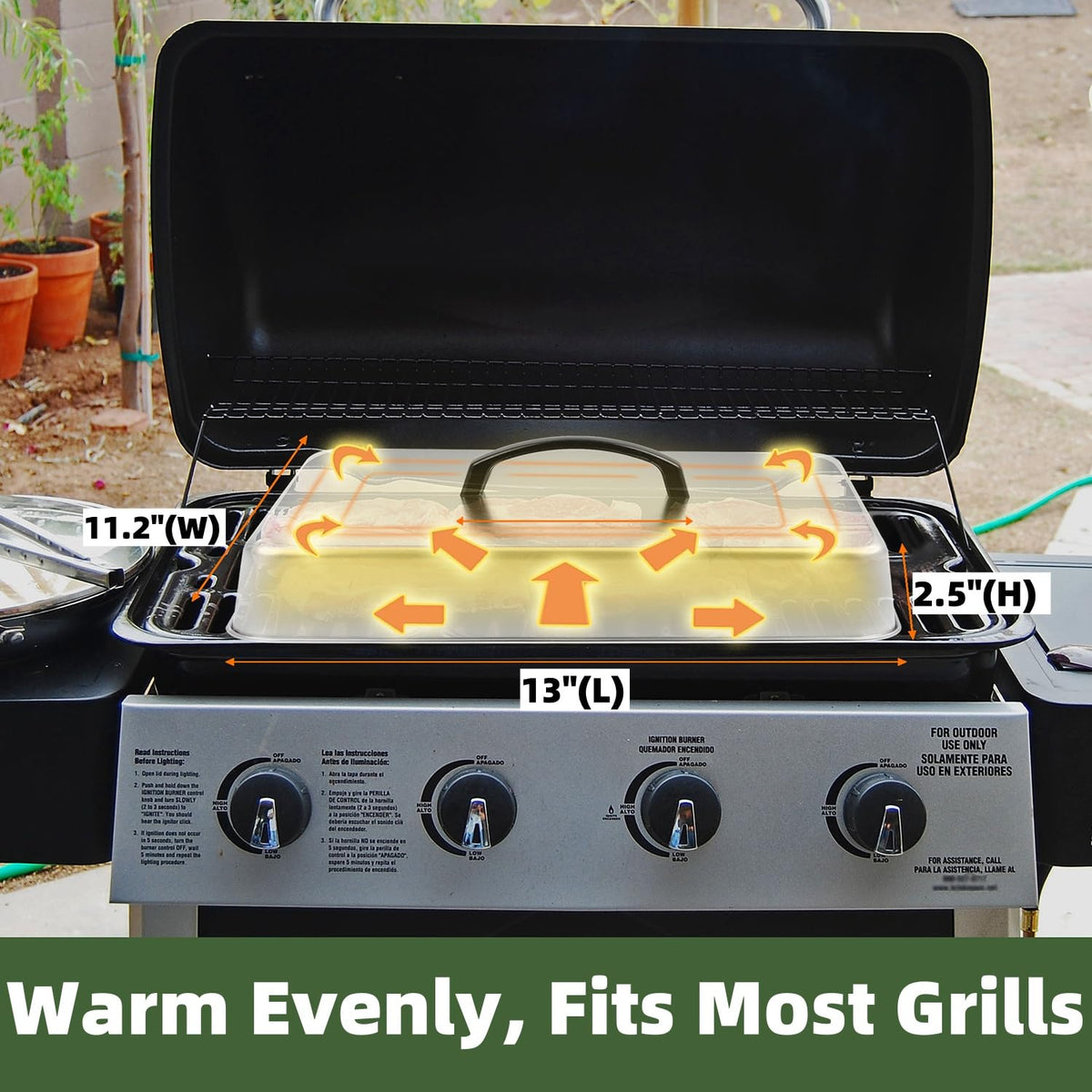 Kichwit cheese melting dome concentrates heat for burgers and veggies.