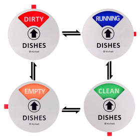 Kichwit dishwasher magnet clean-dirty indicator shows load status clearly.
