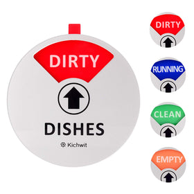 Kichwit sign with 360-degree rotation displays clean, dirty, running, empty states.