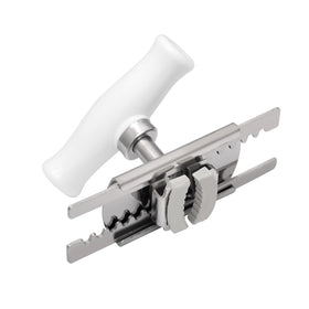 Kichwit compact jar opener features a stainless-steel body for durability.