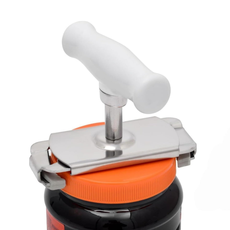 Kichwit jar opener with edge grip assists weak hands to twist lids.