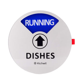 Kichwit silver 4 inch dishwasher sign complements any kitchen door.