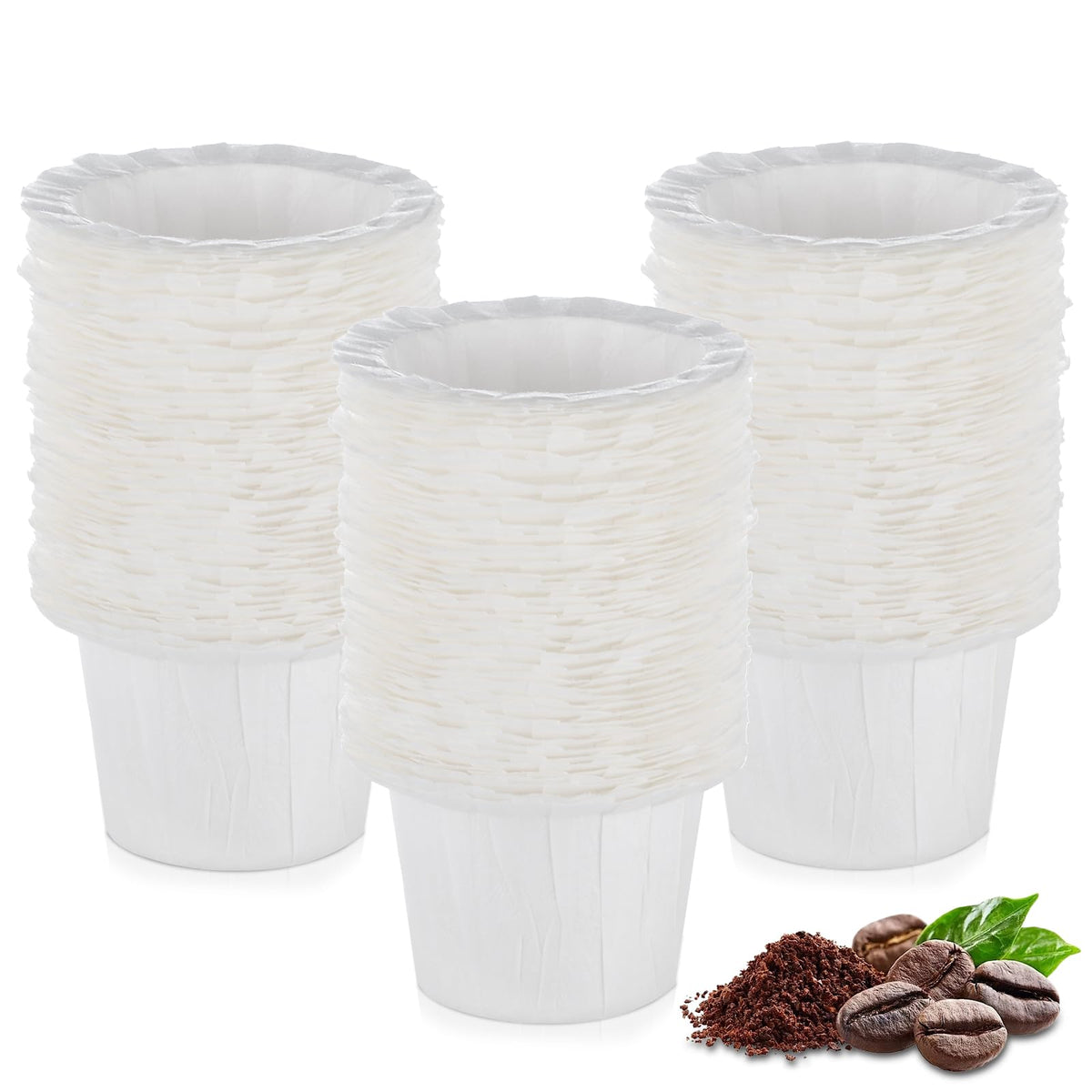 Kicovitifa disposable paper coffee filters for Keurig keeps grounds out for smoother brew