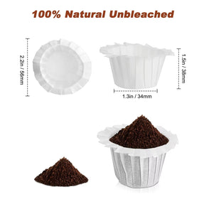 Kicovitifa disposable filter papers fitting Keurig brewers for easy single-serve cups