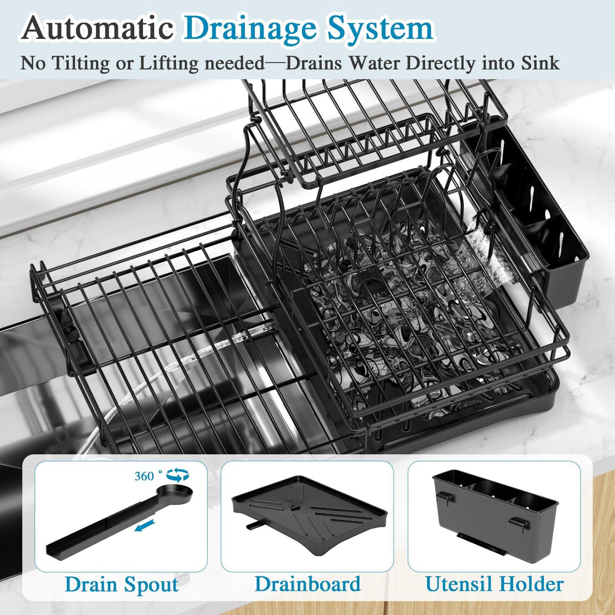 Kicyosl anti-rust stainless steel frame close-up highlighting durability