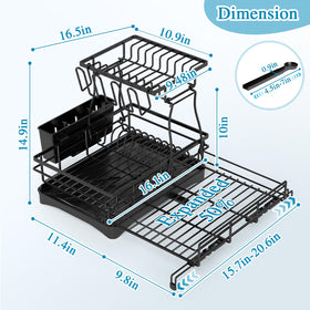 Kicyosl top-tier with plates drying efficiently, keeping dishes organized and elevated for air drying
