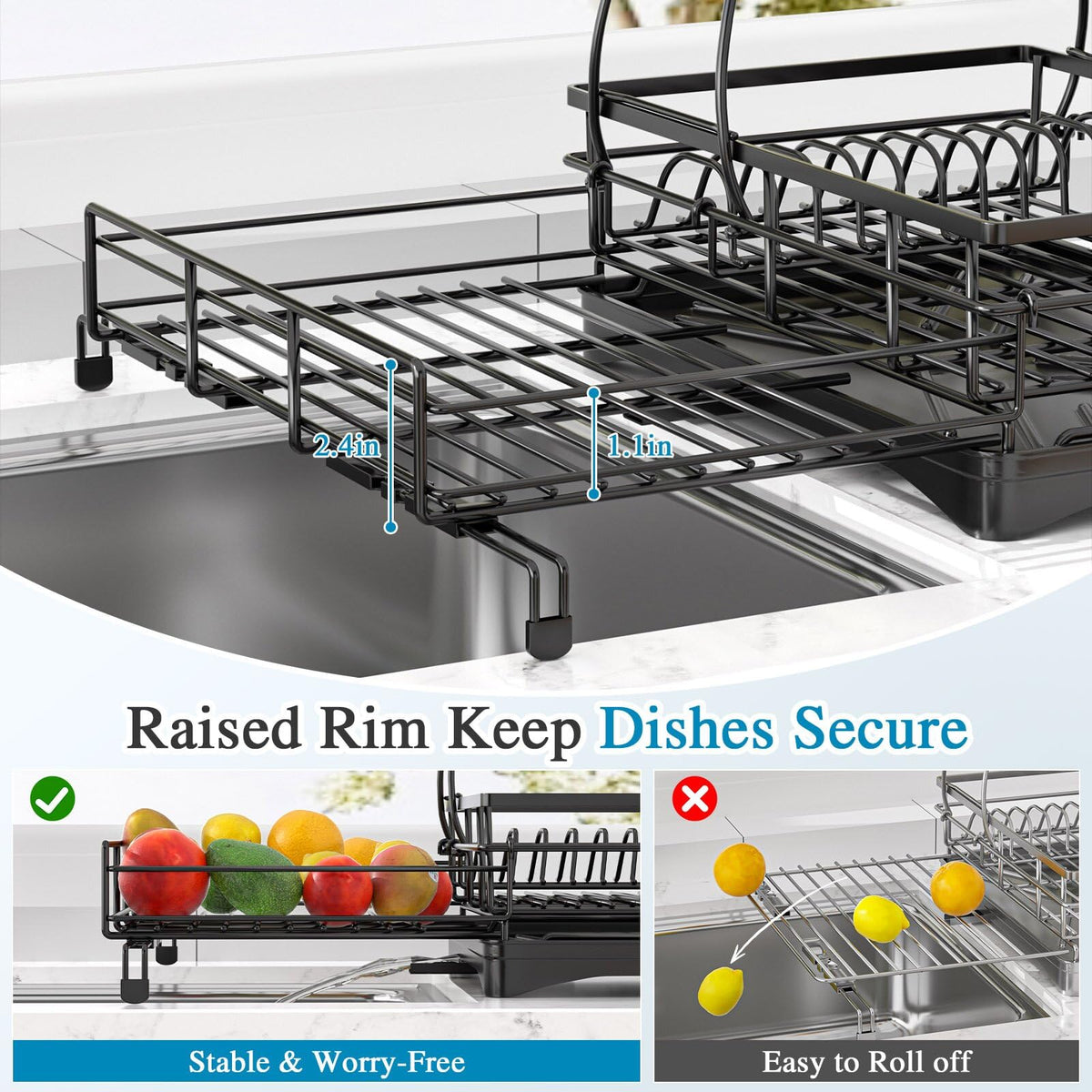 Kicyosl non-slip base keeping the rack steady during use