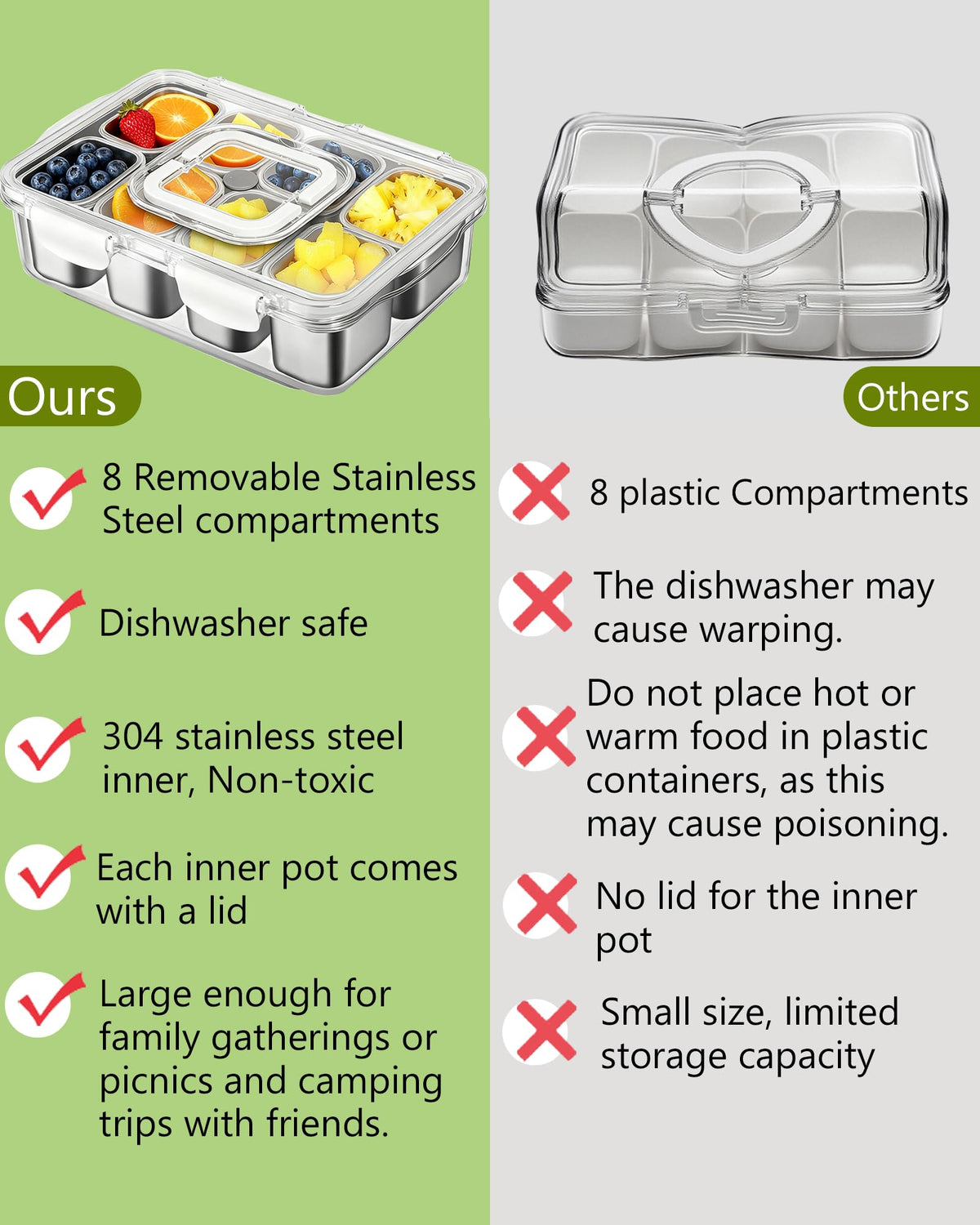 Kidinit Snackle Box handle for easy carrying during travel.