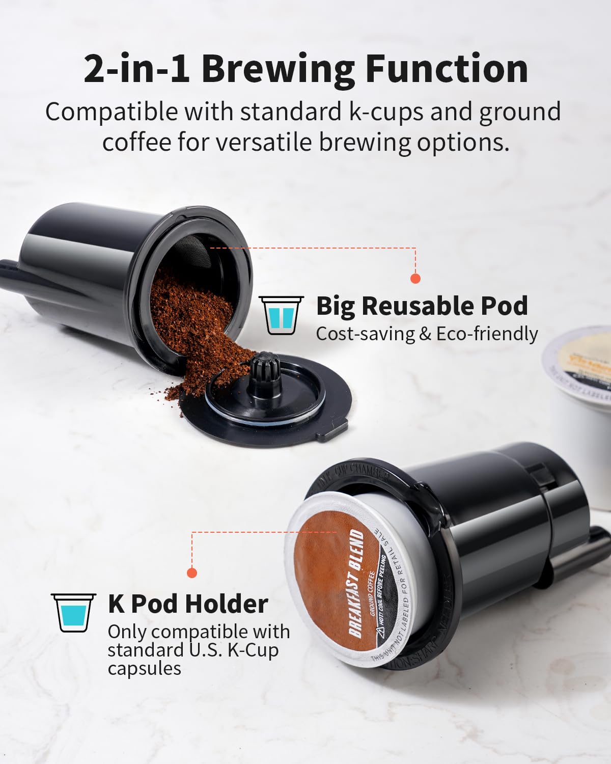 KIDISLE 6-16oz brew sizes tailor cups or mugs