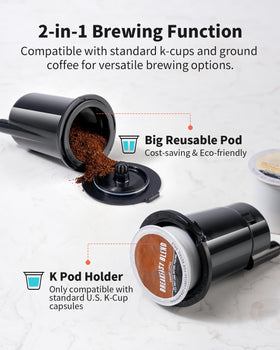 KIDISLE 6-16oz brew sizes tailor cups or mugs