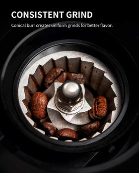 KIDISLE dial control demonstrates easy grind size selection.