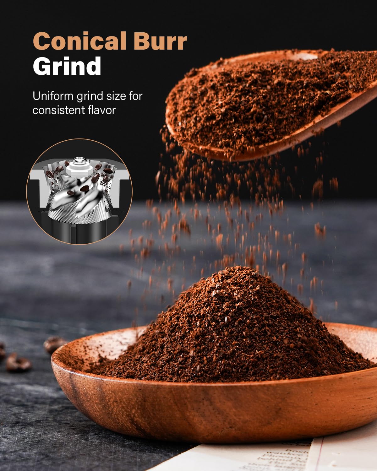 KIDISLE timer control allows accurate brew timing for repeatable results.