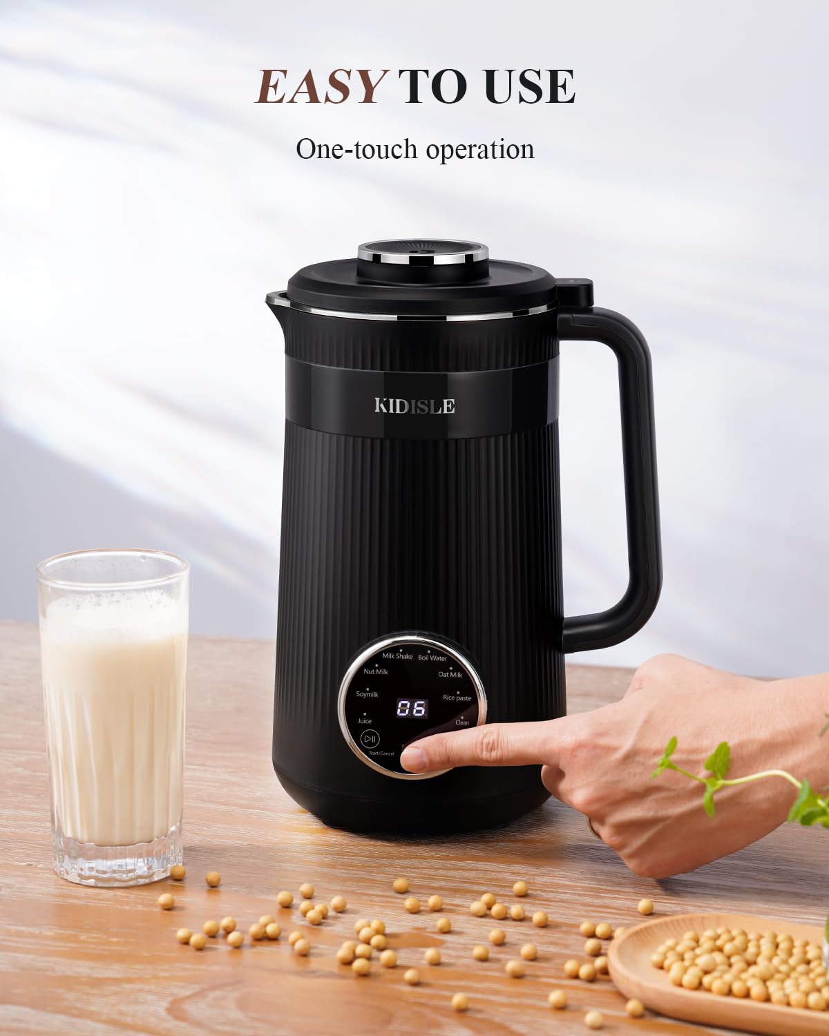KIDISLE self-cleaning/boil-water function image illustrating quick cleanup and prep.