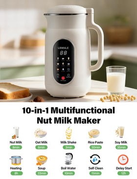 KIDISLE Nut Milk Maker all-in-one design for milks, smoothies, and soups