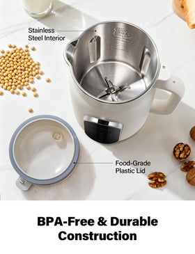 KIDISLE Nut Milk Maker supports 10-in-1 versatility for milks and soups