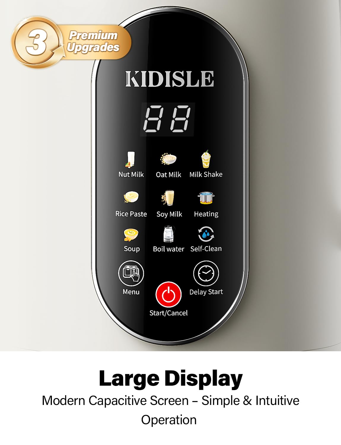 KIDISLE Nut Milk Maker touch screen for easy operation