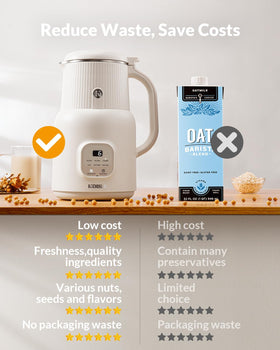 KIDISLE nut milk maker accessories included: measuring cup and fine mesh strainer