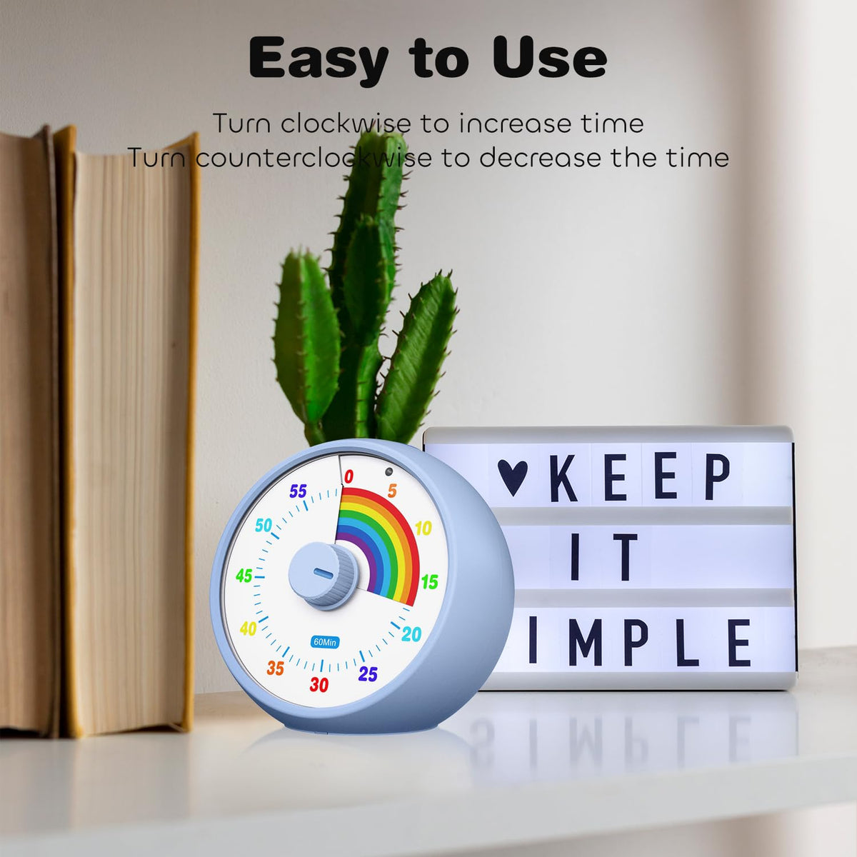 Kiecky Squirrel visual timer battery access for easy maintenance.