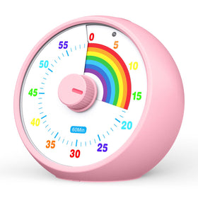kiecky squirrel visual timer with rainbow planet design for visual time cues