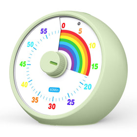 Kiecky Squirrel Visual Timer with rainbow planet display helps kids visualize time and stay focused.