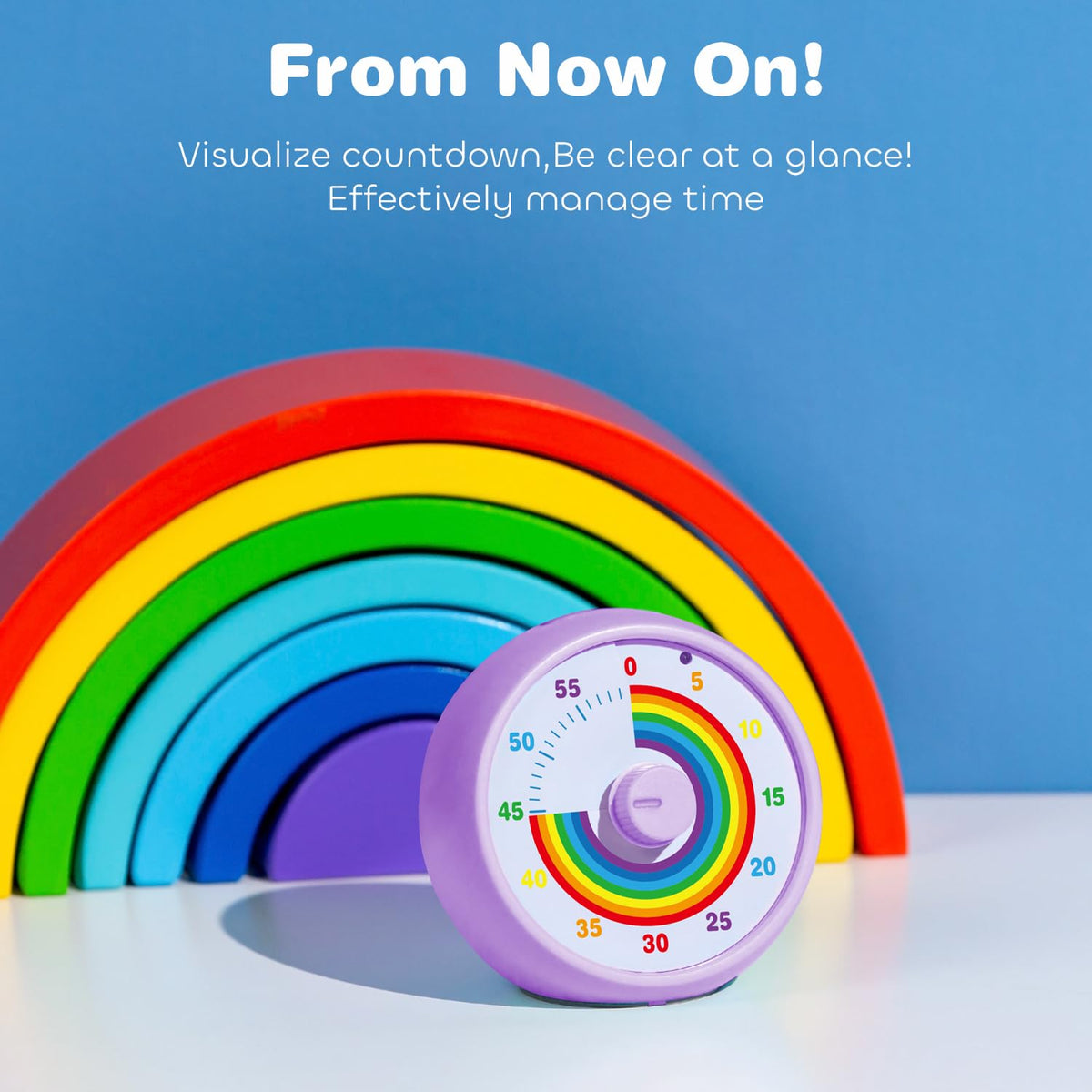 Kiecky Squirrel Visual Timer rotate knob for simple setup in busy classrooms