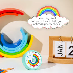Kiecky Squirrel visual timer uses a rotating dial to set minutes clearly.