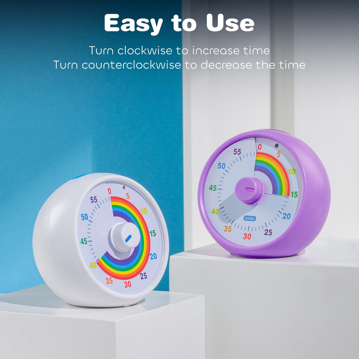 Kiecky Squirrel Visual Timer features silent movement for quiet study spaces
