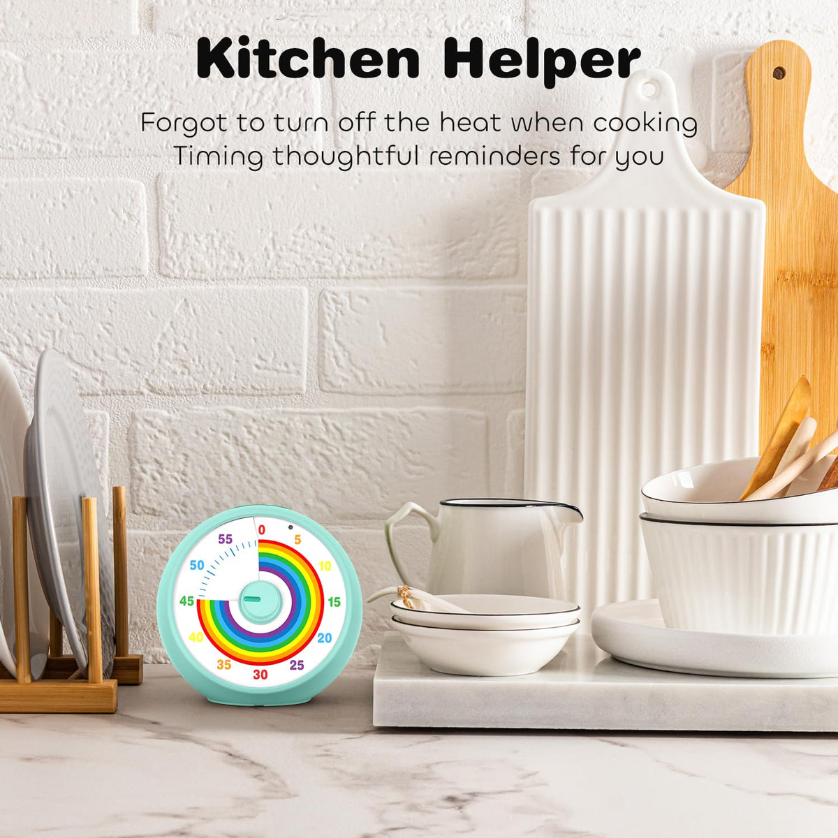 Kiecky Squirrel visual timer offers three volume settings for any environment.