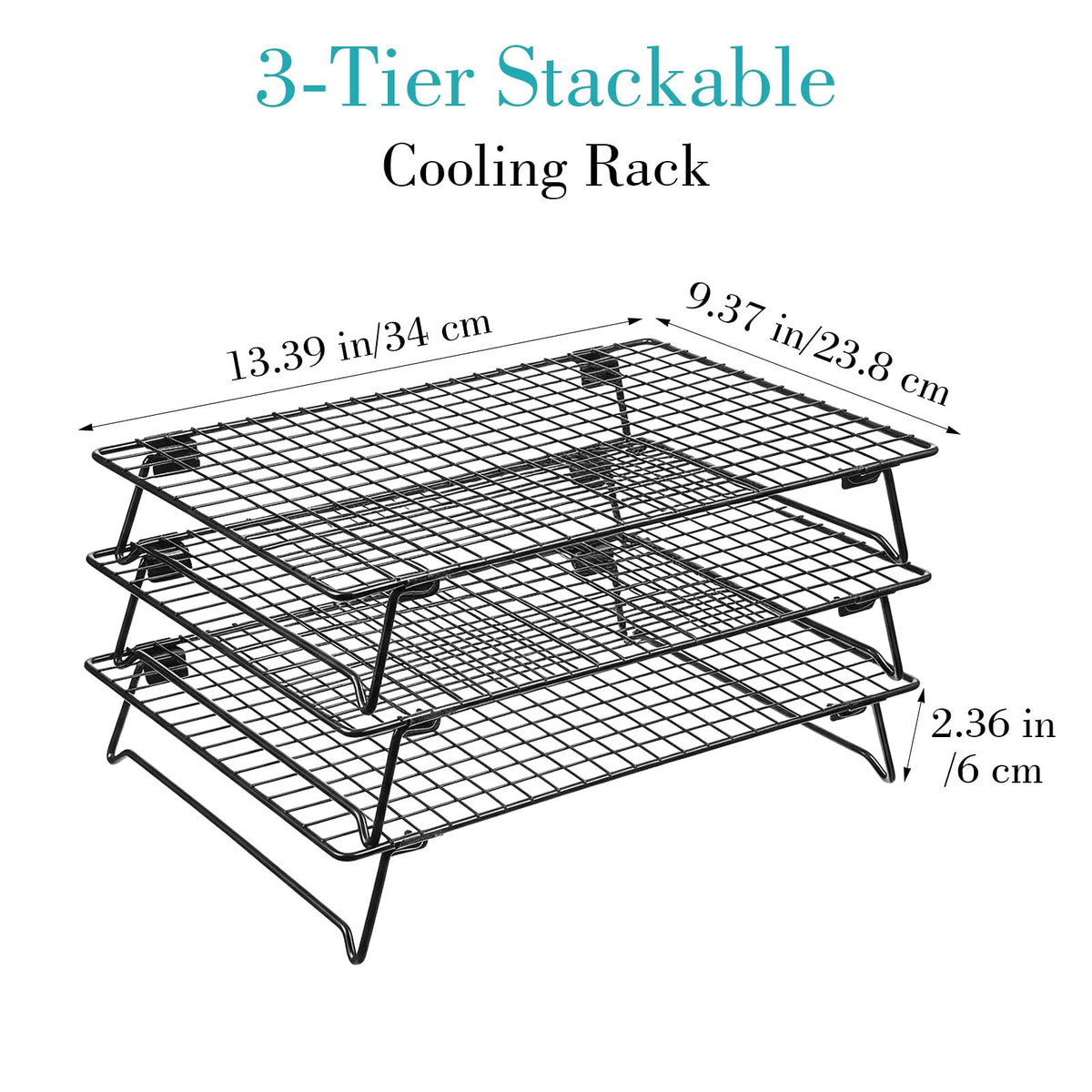 Kifmurase carbon steel baking rack provides sturdy support for pastries