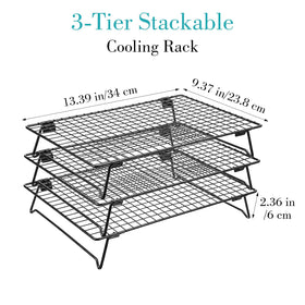 Kifmurase carbon steel baking rack provides sturdy support for pastries